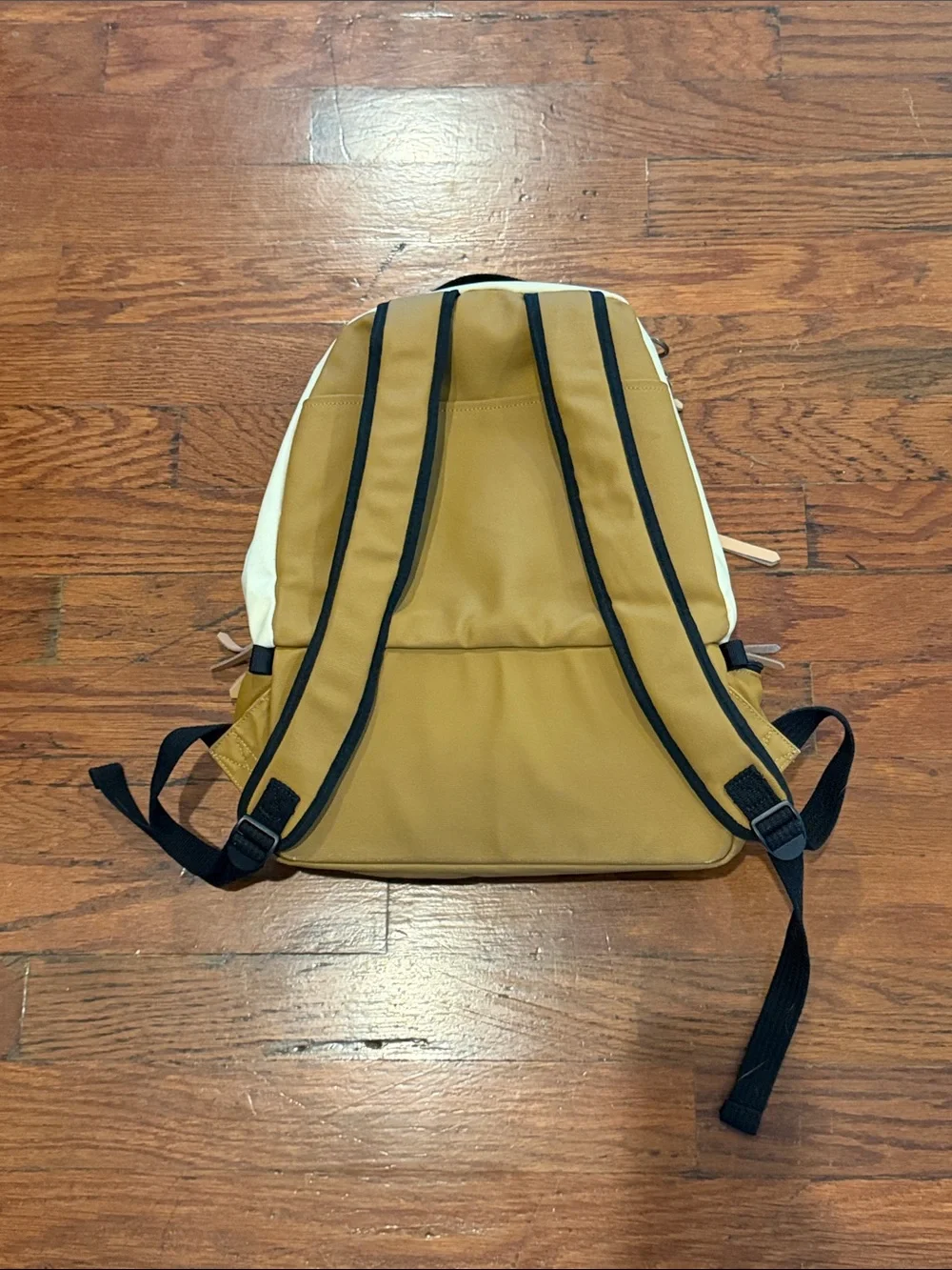 Petunia Pickle Bottom Axis Backpack in Cream and Mustard Two-Tone